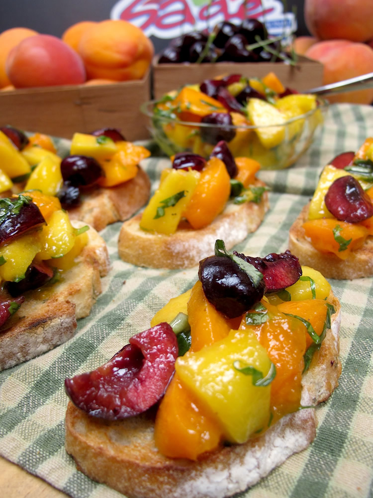 Summer Fruit Bruschetta