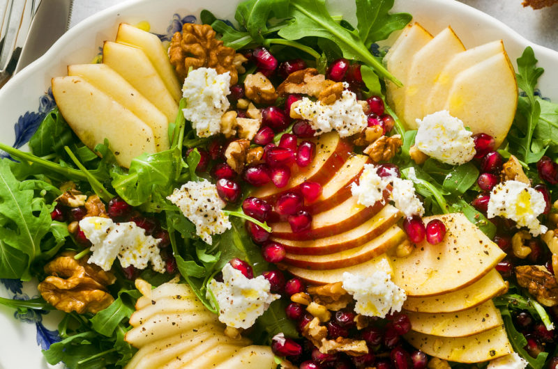 Pear & Pomegranate Salad w/ Honey Balsamic Dressing